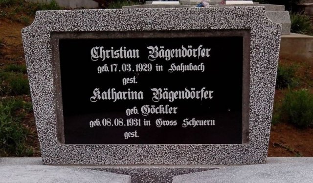 Baegendoerfer Christian 17.3.1929 Grabstein